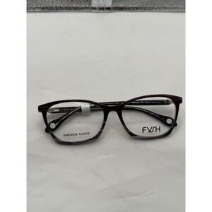 Fysh Handmade Acetate Eyeglasses Frames Purple Black Modern‎ 3714 s402